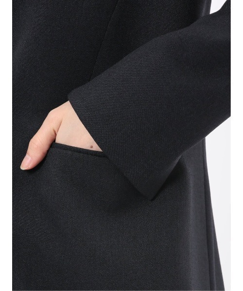 m.f.editorial（エムエフエディトリアル）の「【ストレッチ ウォッシャブル】m.f.エディトリアル レディース シャーク リラクシング ダブルジャケット 紺(セットアップ可能)（スーツジャケット・レディース・ネイビー・X-LARGE/LARGE/MEDIUM/S）」の5枚目の写真