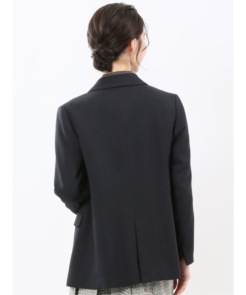 m.f.editorial（エムエフエディトリアル）の「【ストレッチ ウォッシャブル】m.f.エディトリアル レディース シャーク リラクシング ダブルジャケット 紺(セットアップ可能)（スーツジャケット・レディース・ネイビー・X-LARGE/LARGE/MEDIUM/S）」の8枚目の写真