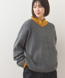 OMNES | メランジVネックオーバーシルエットニットプルオーバー(ニット/セーター)