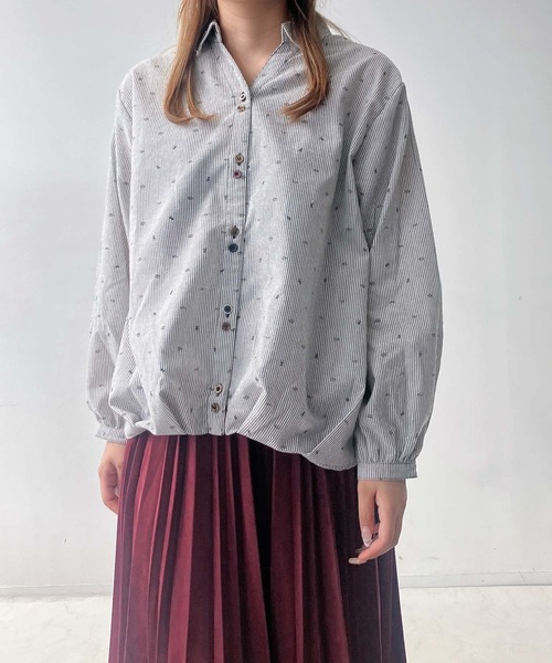 AS KNOW AS plus(アズノゥアズプラス)の「♪多釦スキッパーシャツ(シャツ/ブラウス・レディース・グレイッシュベージュ/ブラック系/ブラック系1/ホワイト系/ホワイト系2/ブラック系2・FREE)」の13枚目の写真