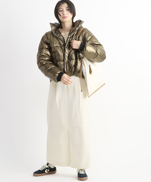CONVERSE TOKYO(コンバーストウキョウ)の「【HL】METALLIC SHORT DOWN JACKET(ダウンジャケット/コート・レディース・シルバー/ブラック/カーキ・FREE)」の16枚目の写真