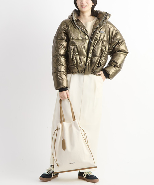 CONVERSE TOKYO(コンバーストウキョウ)の「【HL】METALLIC SHORT DOWN JACKET(ダウンジャケット/コート・レディース・シルバー/ブラック/カーキ・FREE)」の17枚目の写真