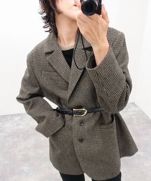 MAQWEL（マクウェル）の「【MAQWEL/マクウェル】オーバージャケット（テーラードジャケット・レディース・グリーン系その他4/ブラウン系その他・FREE）」の6枚目の写真