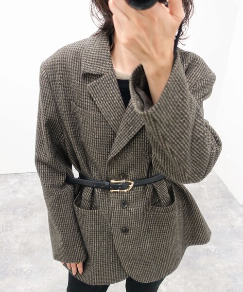 MAQWEL（マクウェル）の「【MAQWEL/マクウェル】オーバージャケット（テーラードジャケット・レディース・グリーン系その他4/ブラウン系その他・FREE）」の8枚目の写真