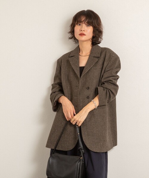 MAQWEL（マクウェル）の「【MAQWEL/マクウェル】オーバージャケット（テーラードジャケット・レディース・グリーン系その他4/ブラウン系その他・FREE）」の18枚目の写真