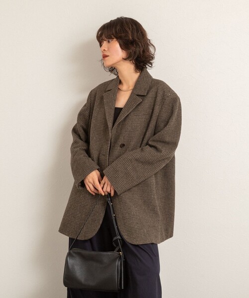 MAQWEL（マクウェル）の「【MAQWEL/マクウェル】オーバージャケット（テーラードジャケット・レディース・グリーン系その他4/ブラウン系その他・FREE）」の19枚目の写真