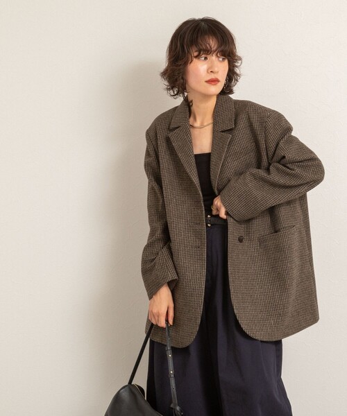 MAQWEL（マクウェル）の「【MAQWEL/マクウェル】オーバージャケット（テーラードジャケット・レディース・グリーン系その他4/ブラウン系その他・FREE）」の20枚目の写真