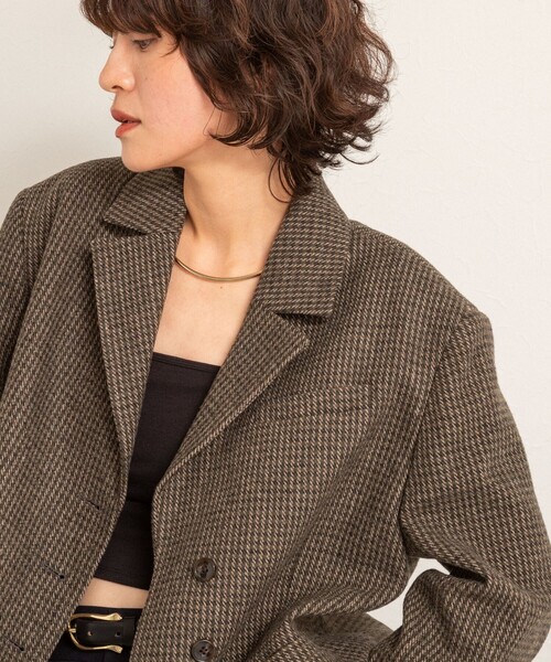 MAQWEL（マクウェル）の「【MAQWEL/マクウェル】オーバージャケット（テーラードジャケット・レディース・グリーン系その他4/ブラウン系その他・FREE）」の21枚目の写真