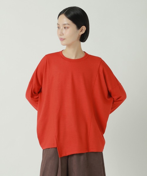 ZUCCa（ズッカ）の「ウールジャージィー / プルオーバー（ニット/セーター・レディース・グレー/ネイビー/オレンジ・M size）」の3枚目の写真