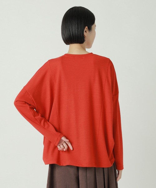 ZUCCa（ズッカ）の「ウールジャージィー / プルオーバー（ニット/セーター・レディース・グレー/ネイビー/オレンジ・M size）」の8枚目の写真