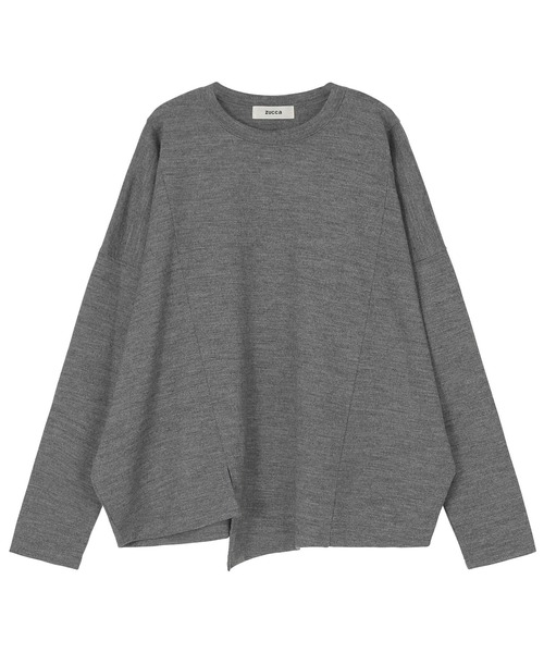 ZUCCa（ズッカ）の「ウールジャージィー / プルオーバー（ニット/セーター・レディース・グレー/ネイビー/オレンジ・M size）」の11枚目の写真