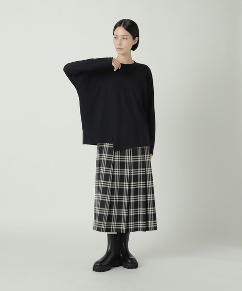 ZUCCa（ズッカ）の「ウールジャージィー / プルオーバー（ニット/セーター・レディース・グレー/ネイビー/オレンジ・M size）」の6枚目の写真