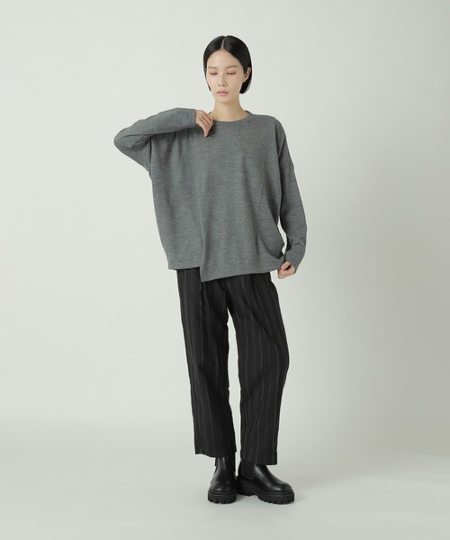 ZUCCa（ズッカ）の「ウールジャージィー / プルオーバー（ニット/セーター・レディース・グレー/ネイビー/オレンジ・M size）」の5枚目の写真