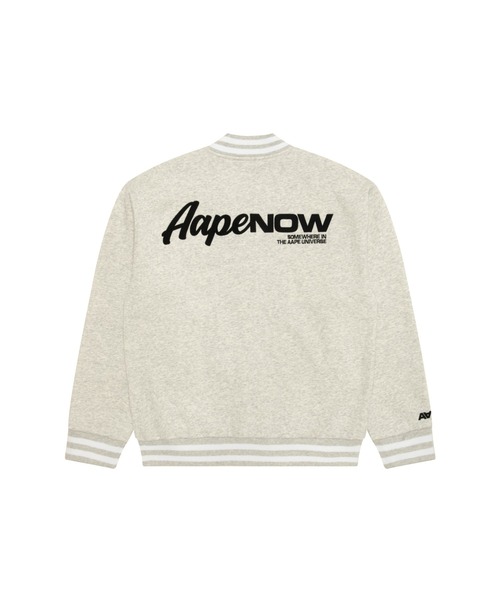 美品 AAPE NOW SWEAT VARSITY JACKET AAPE NOW SWEAT VARSITY JACKET | AAPE.JP