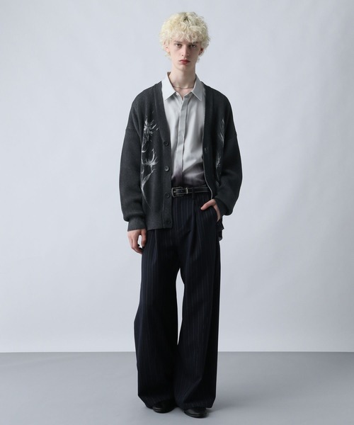 HARE（ハレ）の「デジタルフラワーモチーフカーディガン(HARE)（カーディガン/ボレロ・メンズ・ブルー/ブラック・FREE）」の9枚目の写真