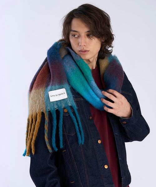 ブロックチェック マフラー（マフラー）｜To b. by agnes b