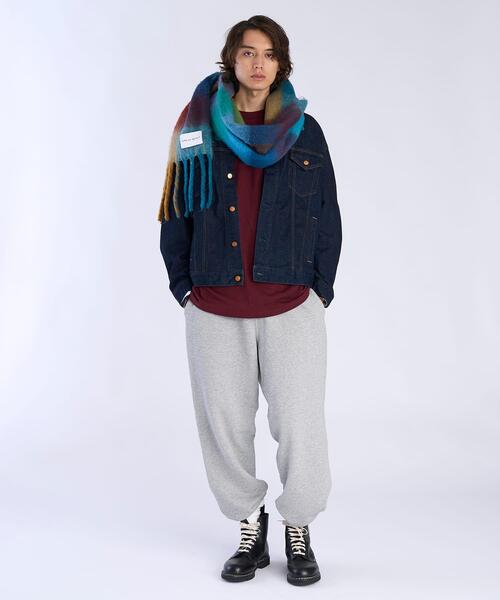 To b. by agnes b.（トゥービーバイアニエスベー）の「ブロックチェック マフラー（マフラー・レディース・ブルー・FREE）」の11枚目の写真