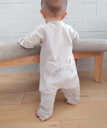 COMME CA ISM | クマ耳付き おしりパッチ ツーウェイオール(ロンパース)