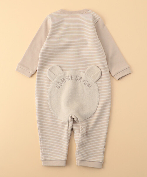 COMME CA ISM（コムサイズム）の「クマ耳付き おしりパッチ ツーウェイオール（ロンパース・キッズ・ネイビー/ベージュ・60-80cm）」の8枚目の写真