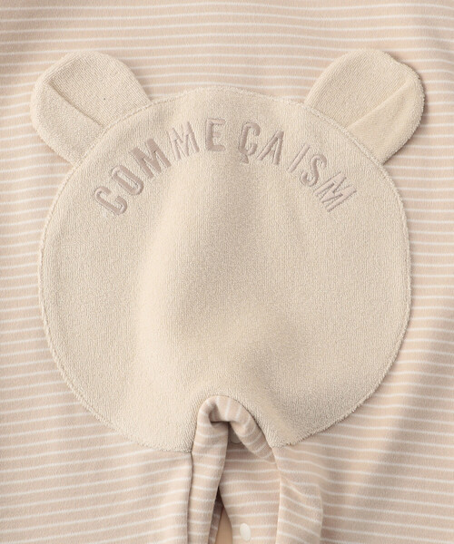 COMME CA ISM（コムサイズム）の「クマ耳付き おしりパッチ ツーウェイオール（ロンパース・キッズ・ネイビー/ベージュ・60-80cm）」の14枚目の写真