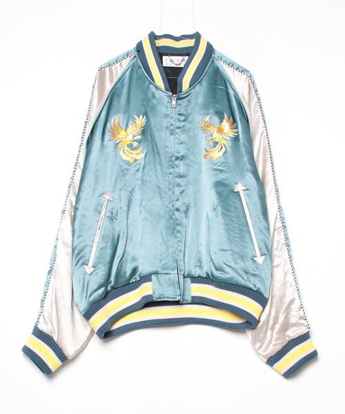 【貴重】el conductorh スカジャン ロイヤルフラッシュ限定カラー el conductorH/コンダクター/別注WOLF Embroidered Sourvenir