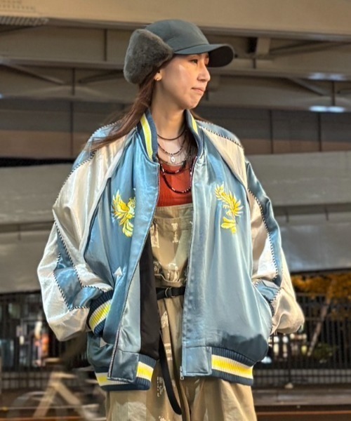 【サイズ4】el conductorH スカジャン コンダクター el conductorH/コンダクター/別注 Embroidered Sourvenir JKT