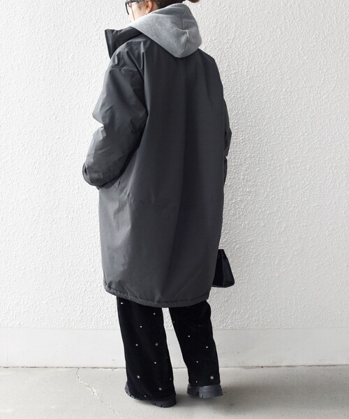 SHIPS any:〈多機能〉中綿 2WAY スタンドカラー モンスター コート