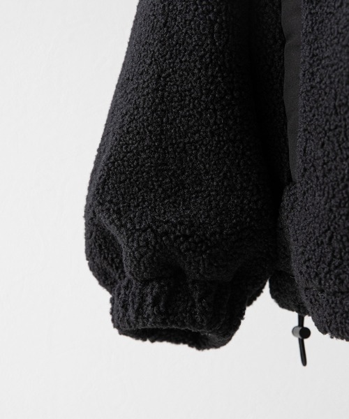 Diable baiser(ディアブルベーゼ)の「ボアスタンドブルゾン【ジャケット】【コート】(その他アウター・レディース・アイボリー/ブラック/モカ・LARGE/MEDIUM)」の12枚目の写真