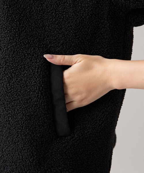 Diable baiser(ディアブルベーゼ)の「ボアスタンドブルゾン【ジャケット】【コート】(その他アウター・レディース・アイボリー/ブラック/モカ・LARGE/MEDIUM)」の13枚目の写真