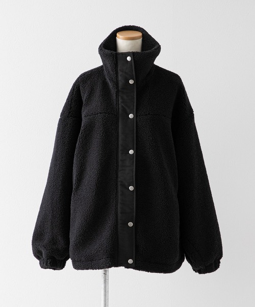 Diable baiser(ディアブルベーゼ)の「ボアスタンドブルゾン【ジャケット】【コート】(その他アウター・レディース・アイボリー/ブラック/モカ・LARGE/MEDIUM)」の8枚目の写真