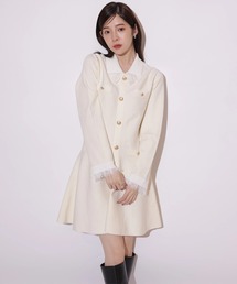 タグ付き♡新品　アプワイザーリッシェ　マチフレアレディレースワンピース　0 白 アプワイザーリッシェ マチフレアレディレースワンピースSサイズ