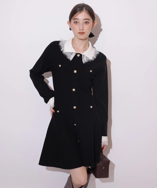 リランドチュール シアーシャツ ニットワンピース Rirandture シアー