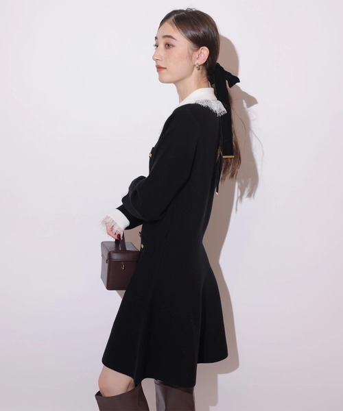 Rirandture（リランドチュール）の「レースカラーミニニットワンピース