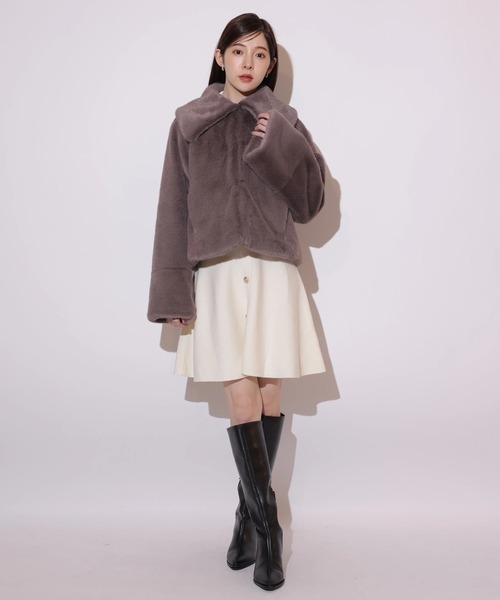 Rirandture（リランドチュール）の「レースカラーミニニットワンピース