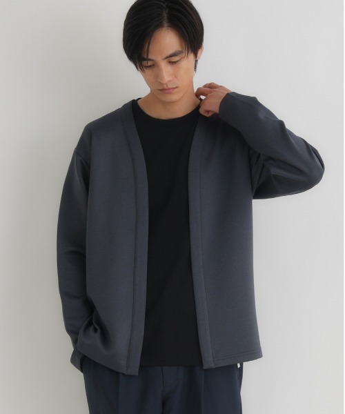 BACK NUMBER(バックナンバー)の「【BACK NUMBER】カットソーカーディガンTシャツセット (カットソーカーディガン/Tシャツセット/テーラードライク/シワになりにくい/イージーケア/通気性/レイヤード/きれいめカジュアル/デイリーユース)(アンサンブル・メンズ・ダークグレー/ライトグレー/オリーブ・M/L/XL)」の1枚目の写真