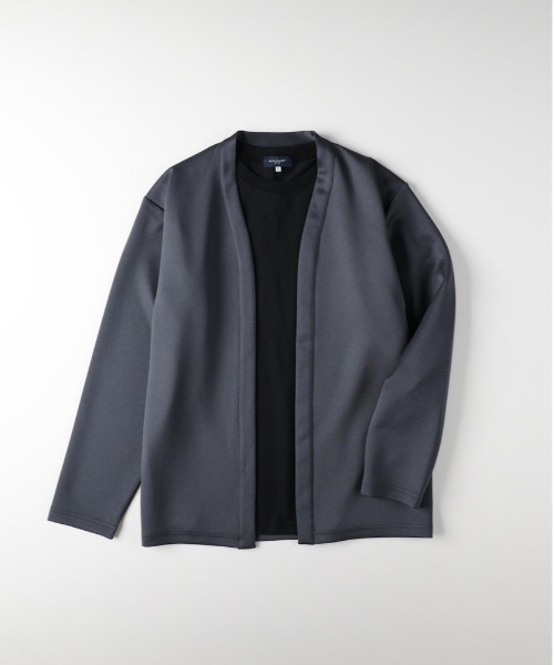 BACK NUMBER(バックナンバー)の「【BACK NUMBER】カットソーカーディガンTシャツセット (カットソーカーディガン/Tシャツセット/テーラードライク/シワになりにくい/イージーケア/通気性/レイヤード/きれいめカジュアル/デイリーユース)(アンサンブル・メンズ・ダークグレー/ライトグレー/オリーブ・M/L/XL)」の12枚目の写真