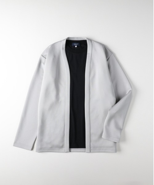BACK NUMBER(バックナンバー)の「【BACK NUMBER】カットソーカーディガンTシャツセット (カットソーカーディガン/Tシャツセット/テーラードライク/シワになりにくい/イージーケア/通気性/レイヤード/きれいめカジュアル/デイリーユース)(アンサンブル・メンズ・ダークグレー/ライトグレー/オリーブ・M/L/XL)」の13枚目の写真
