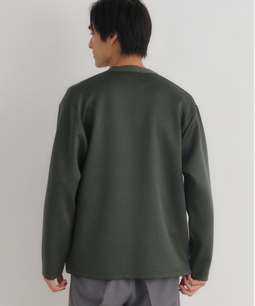 BACK NUMBER(バックナンバー)の「【BACK NUMBER】カットソーカーディガンTシャツセット (カットソーカーディガン/Tシャツセット/テーラードライク/シワになりにくい/イージーケア/通気性/レイヤード/きれいめカジュアル/デイリーユース)(アンサンブル・メンズ・ダークグレー/ライトグレー/オリーブ・M/L/XL)」の14枚目の写真