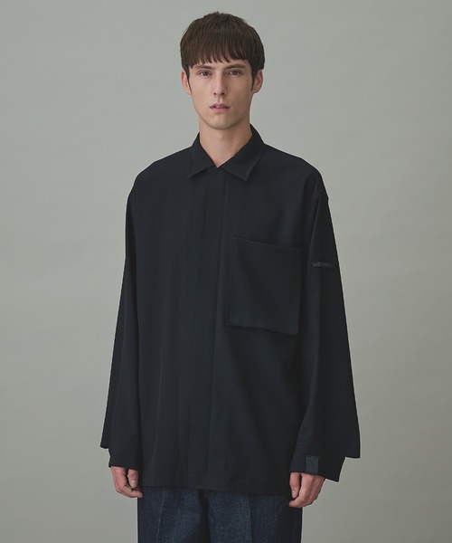 N.HOOLYWOOD(N.ハリウッド)の「【N.HOOLYWOOD/エヌハリウッド】別注 ZIP SHIRTS(シャツ/ブラウス・メンズ・ブラック/ダークグレー・36/38)」の2枚目の写真