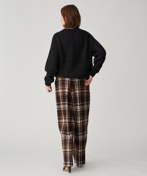 SLOANE（スローン）の「SLOANE スローン 3G天竺アルパカxウール クルーネック  SL10W-979（ニット/セーター・レディース・サックスブルー/ブラック・X-LARGE/MEDIUM）」の7枚目の写真