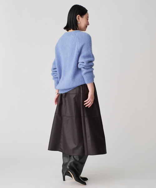 SLOANE（スローン）の「SLOANE スローン 3G天竺アルパカxウール クルーネック  SL10W-979（ニット/セーター・レディース・サックスブルー/ブラック・X-LARGE/MEDIUM）」の14枚目の写真