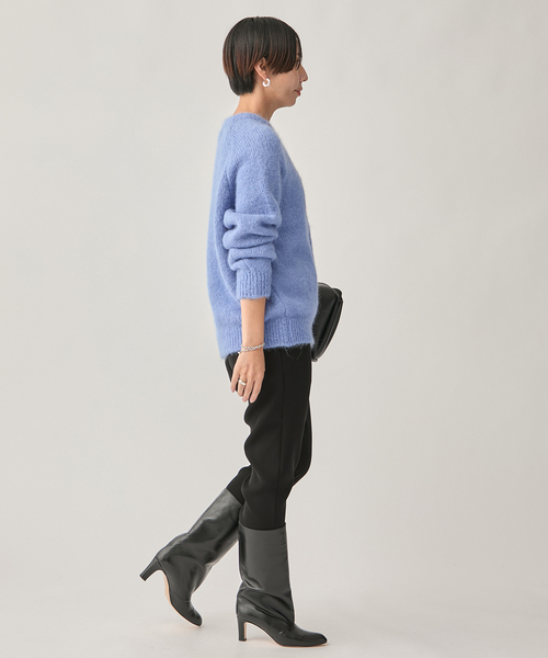 SLOANE（スローン）の「SLOANE スローン 3G天竺アルパカxウール クルーネック  SL10W-979（ニット/セーター・レディース・サックスブルー/ブラック・X-LARGE/MEDIUM）」の16枚目の写真