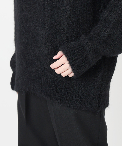 SLOANE（スローン）の「SLOANE スローン 3G天竺アルパカxウール クルーネック  SL10W-979（ニット/セーター・レディース・サックスブルー/ブラック・X-LARGE/MEDIUM）」の22枚目の写真