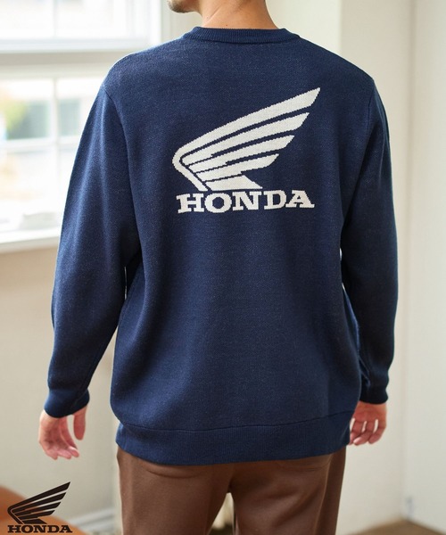FOUND GOOD（ファウンドグッド）の「【HONDA】コラボニット/31108001（ニット/セーター・メンズ・グレー系5/ブラック/ネイビー・L/M/XL）」の6枚目の写真