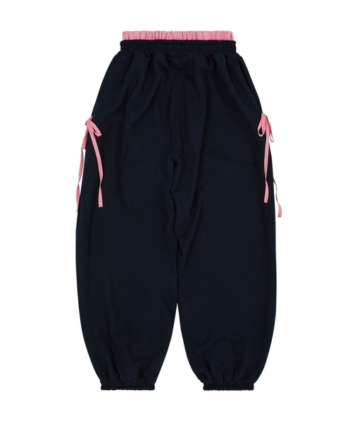 黒いポリエステルパンツ 赤ライン入り 6番 JAPAN xwy-kuzi00601.jpg