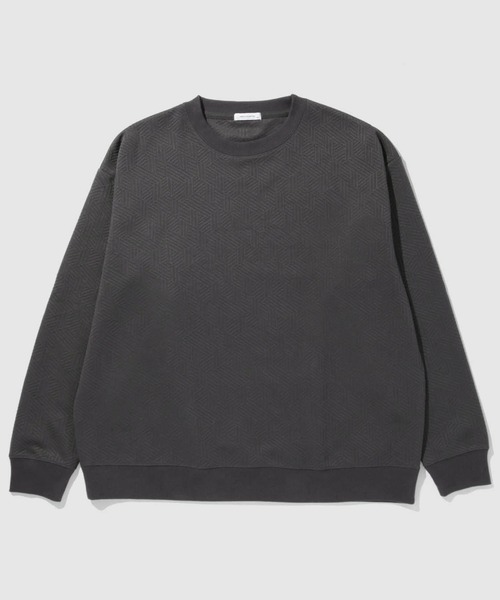 URBAN COLLECTION（アーバンコレクション）の「URBAN COLLECTION 膨れジャガード クルーネックトレーナー（スウェット・メンズ・ダークグリーン/ライトグレー/ブラック/チャコールグレー・S/XL/L/M）」の6枚目の写真