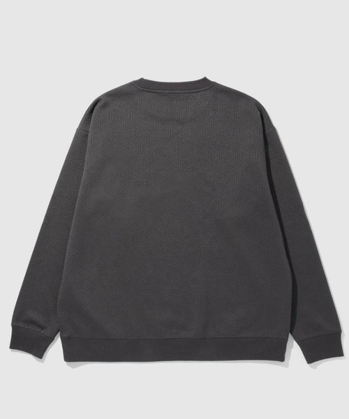 URBAN COLLECTION（アーバンコレクション）の「URBAN COLLECTION 膨れジャガード クルーネックトレーナー（スウェット・メンズ・ダークグリーン/ライトグレー/ブラック/チャコールグレー・S/XL/L/M）」の9枚目の写真