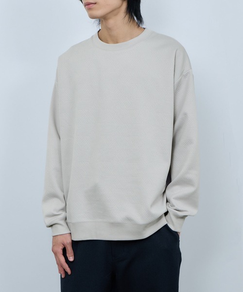 URBAN COLLECTION（アーバンコレクション）の「URBAN COLLECTION 膨れジャガード クルーネックトレーナー（スウェット・メンズ・ダークグリーン/ライトグレー/ブラック/チャコールグレー・S/XL/L/M）」の17枚目の写真