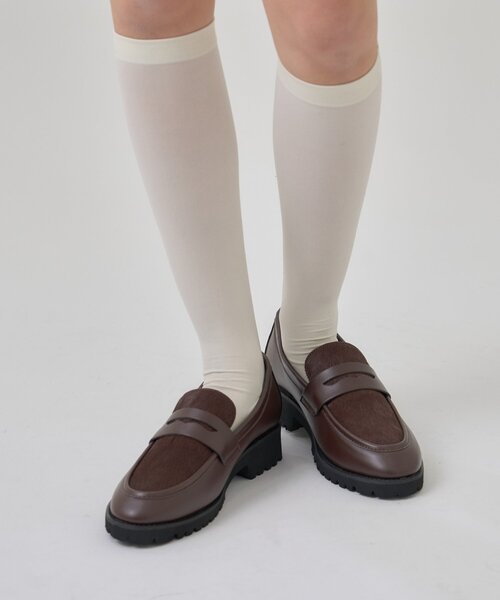 mystic(ミスティック)の「ハラコ切替ローファー(ブーツ・レディース・ブラウン/ブラック・SMALL/MEDIUM/LARGE)」の1枚目の写真