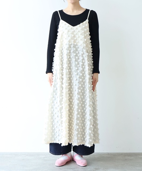 yuni（ユニ　）の「△dotジャカード 2way ジャンパースカート（ジャンパースカート・レディース・キナリ/ブラック・FREE）」の21枚目の写真